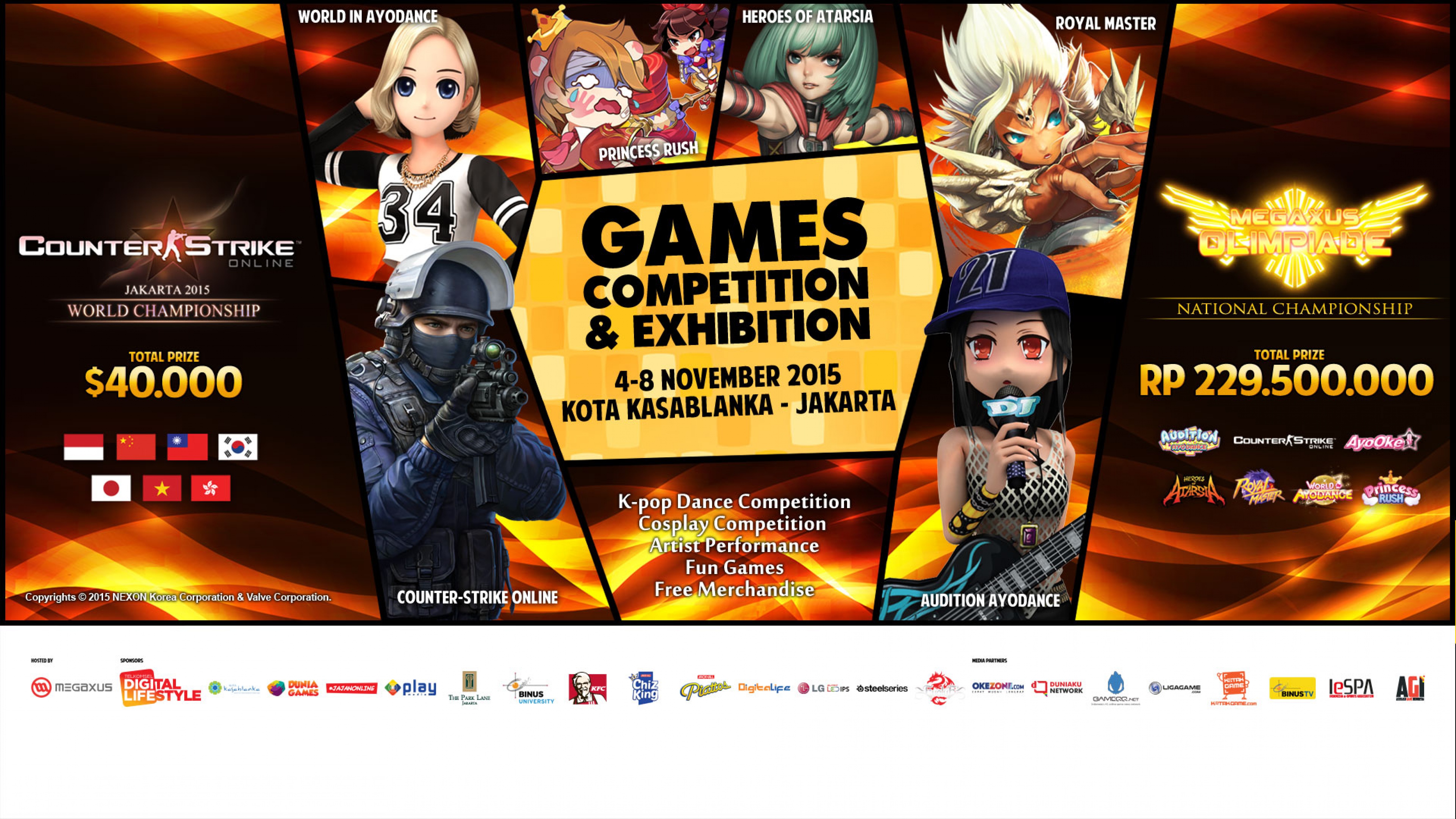 MEGAXUS GELAR COUNTER-STRIKE ONLINE WORLD CHAMPIONSHIP 2015 DAN MEGAXUS OLIMPIADE 2015 DI INDONESIA